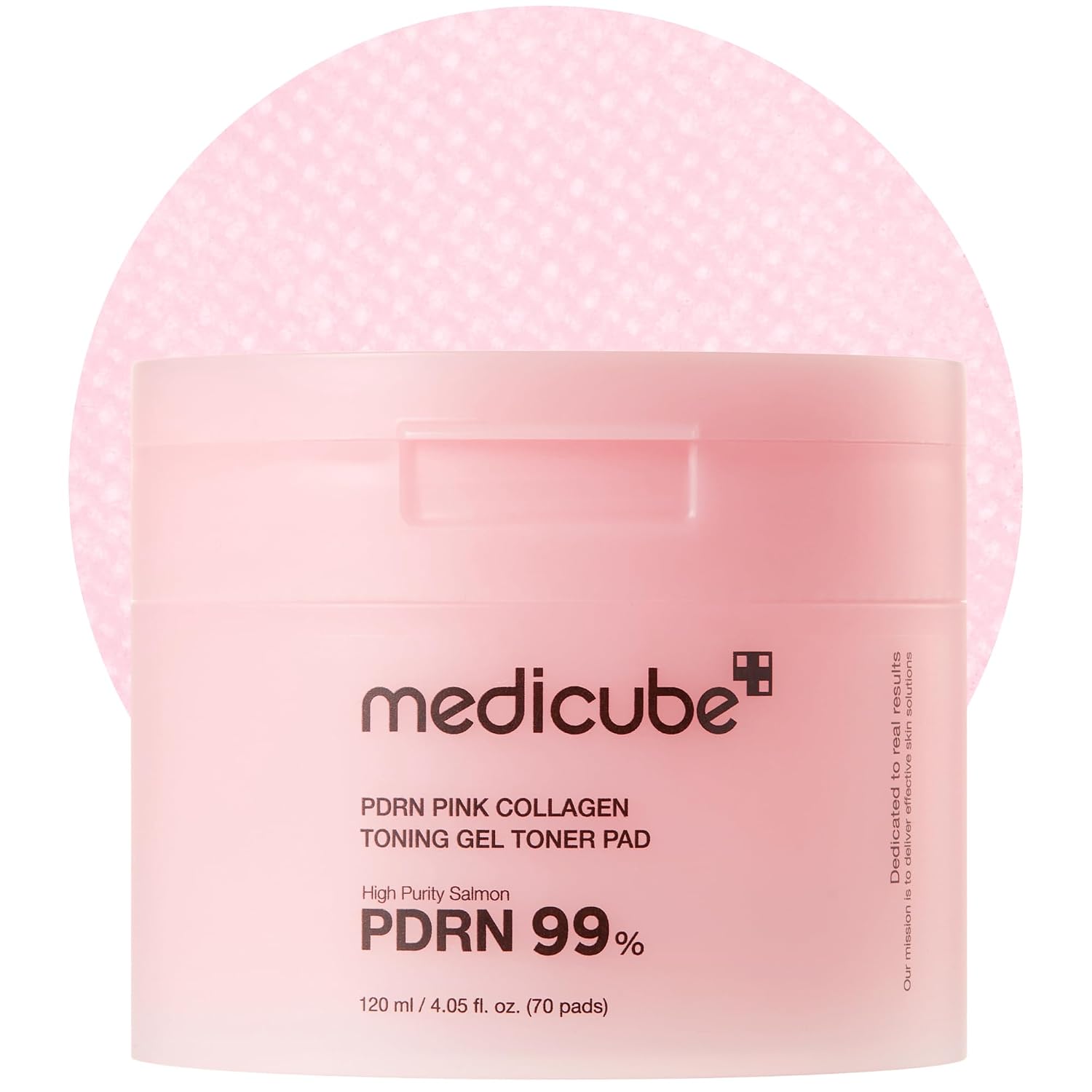 TÓNICO EN DISCOS MEDICUBE SALMON DNA PDRN COLÁGENO ROSA CALMANTE - 1