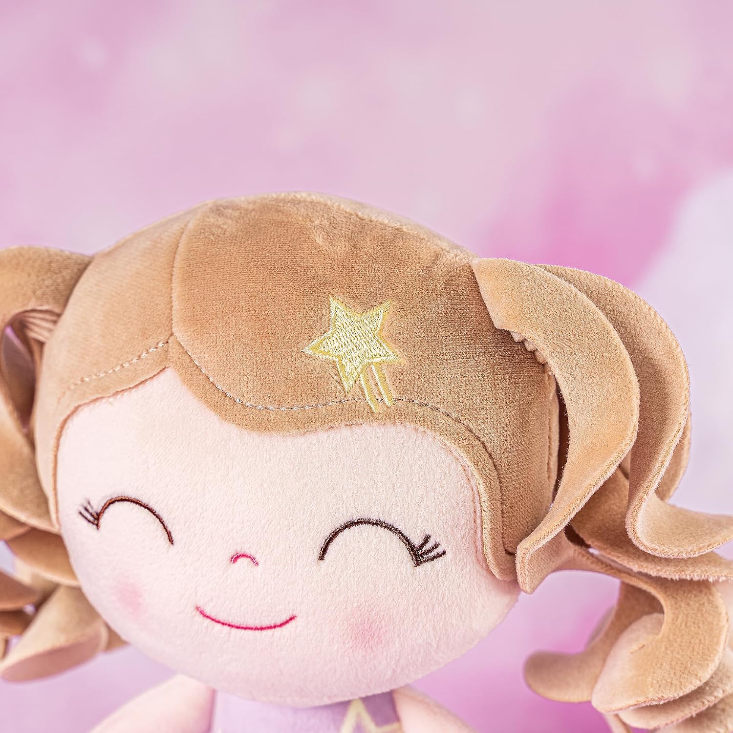 MUÑECA GLOVELEYA BEBÉ SUAVE SERIE GALAXY VESTIDO PÚRPURA CON ESTRELLAS 12 PULGADAS - 3