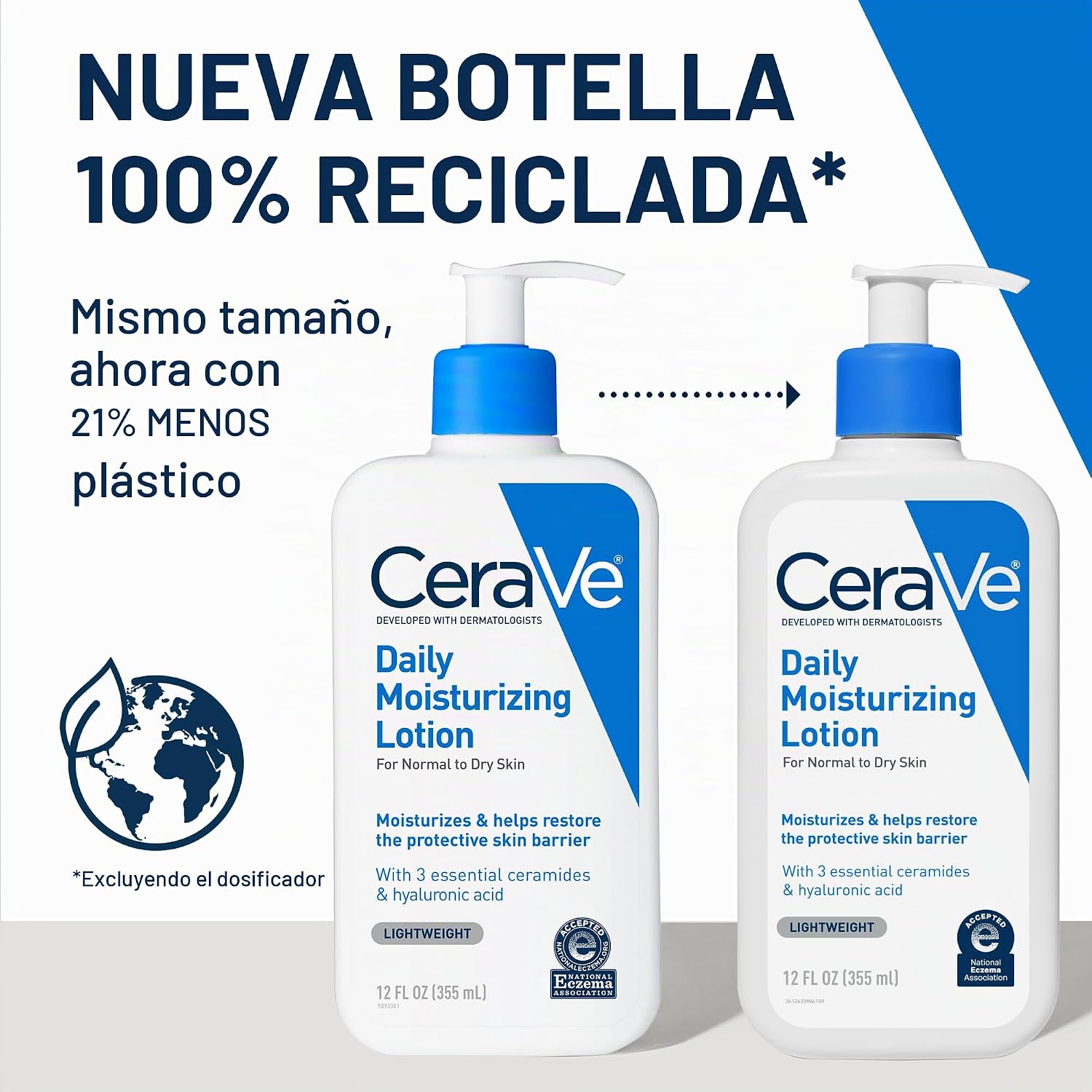 LOCIÓN HIDRATANTE DIARIA CERAVE PARA ROSTRO Y CUERPO 12 OZ - 2