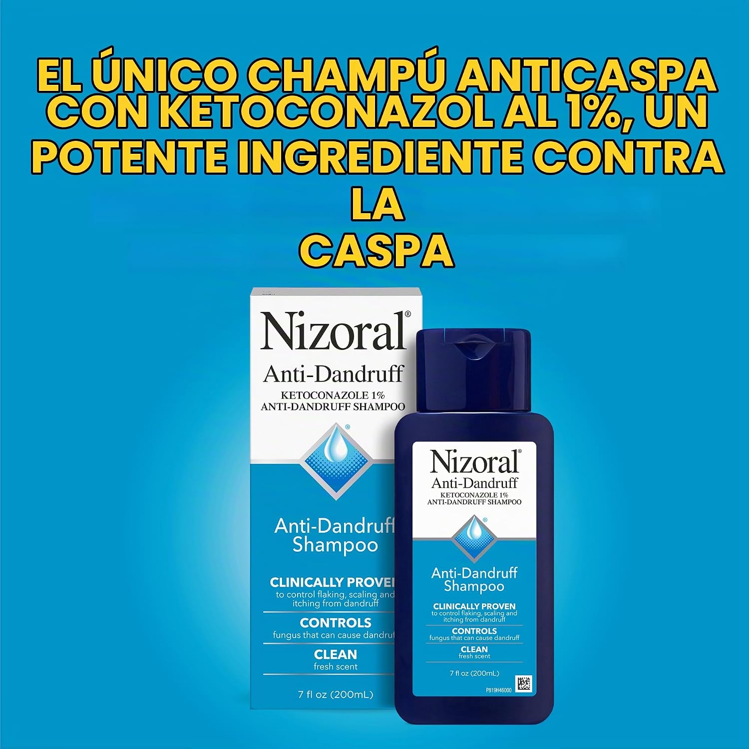 SHAMPOO NIZORAL ANTICASPA CON KETOCONAZOL 1% AROMA FRESCO 207 ML - 2