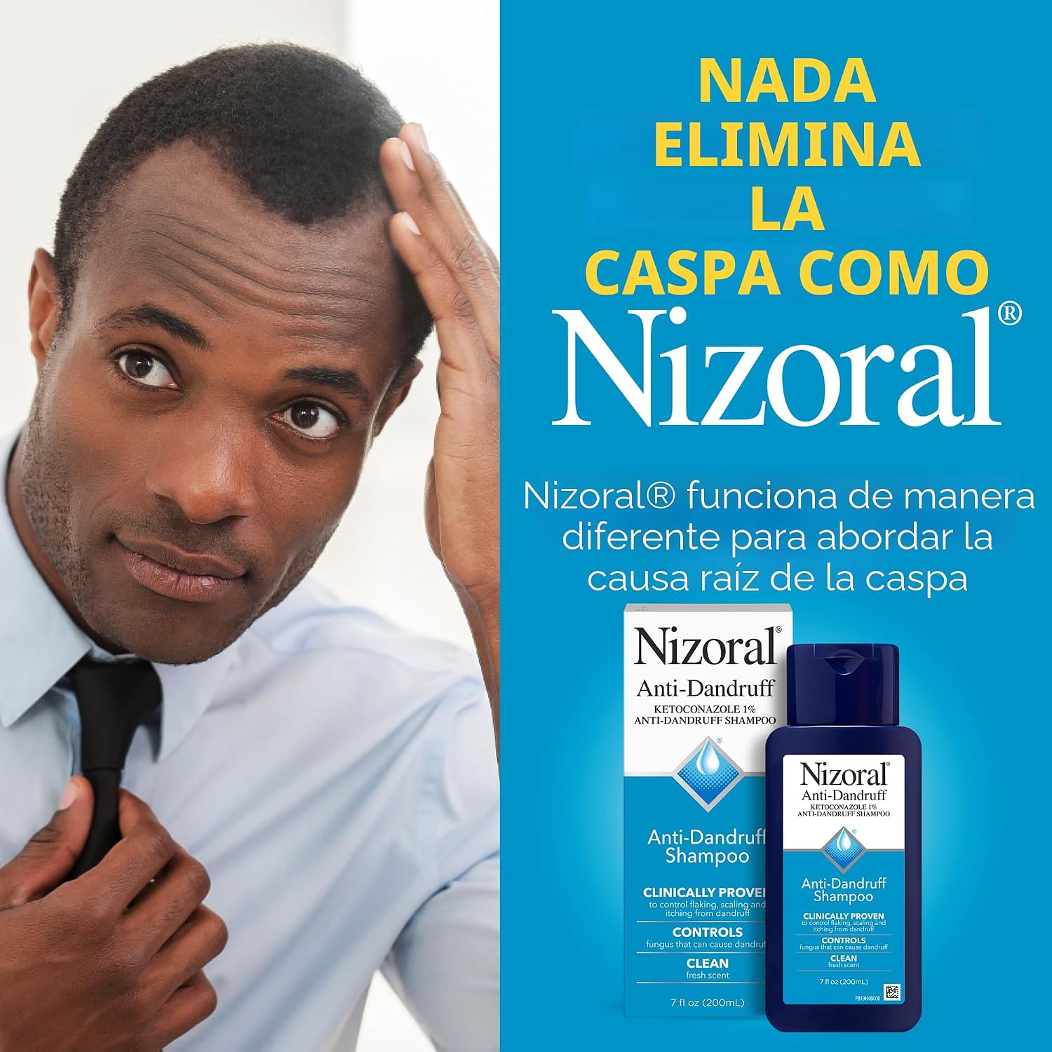 SHAMPOO NIZORAL ANTICASPA CON KETOCONAZOL 1% AROMA FRESCO 207 ML - 5