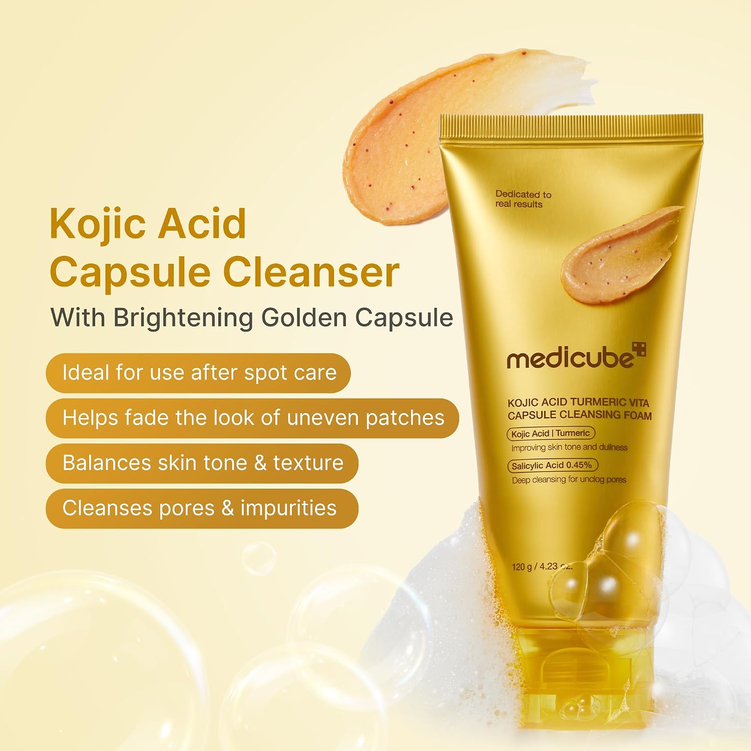 LIMPIADOR FACIAL MEDICUBE TURMERIC CAPSULE FOAM CLEANSER - 2
