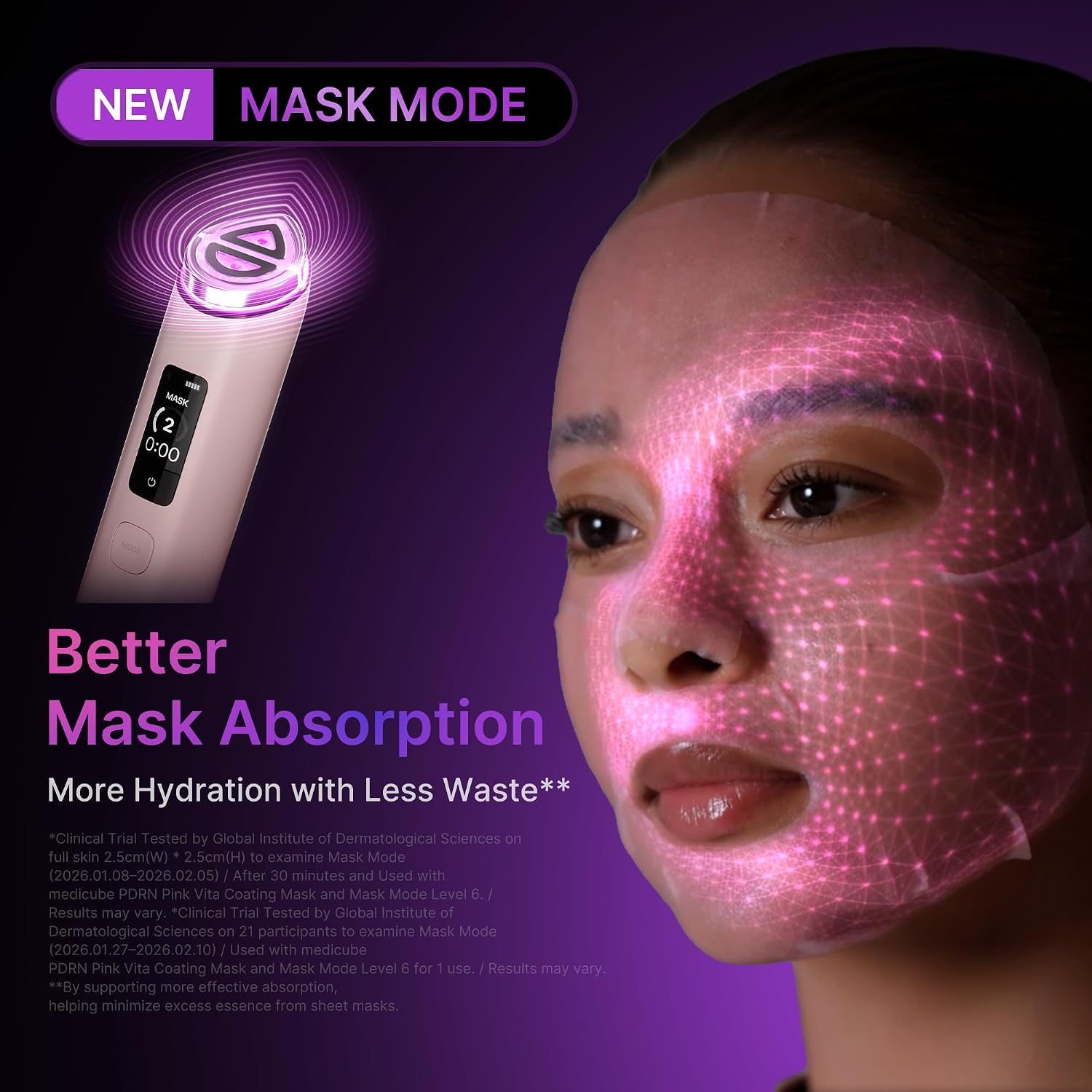 DISPOSITIVO MEDICUBE FIRM Y GLOW BOOSTER PRO X2 PINK CON CREMA COLLAGEN JELLY - 4