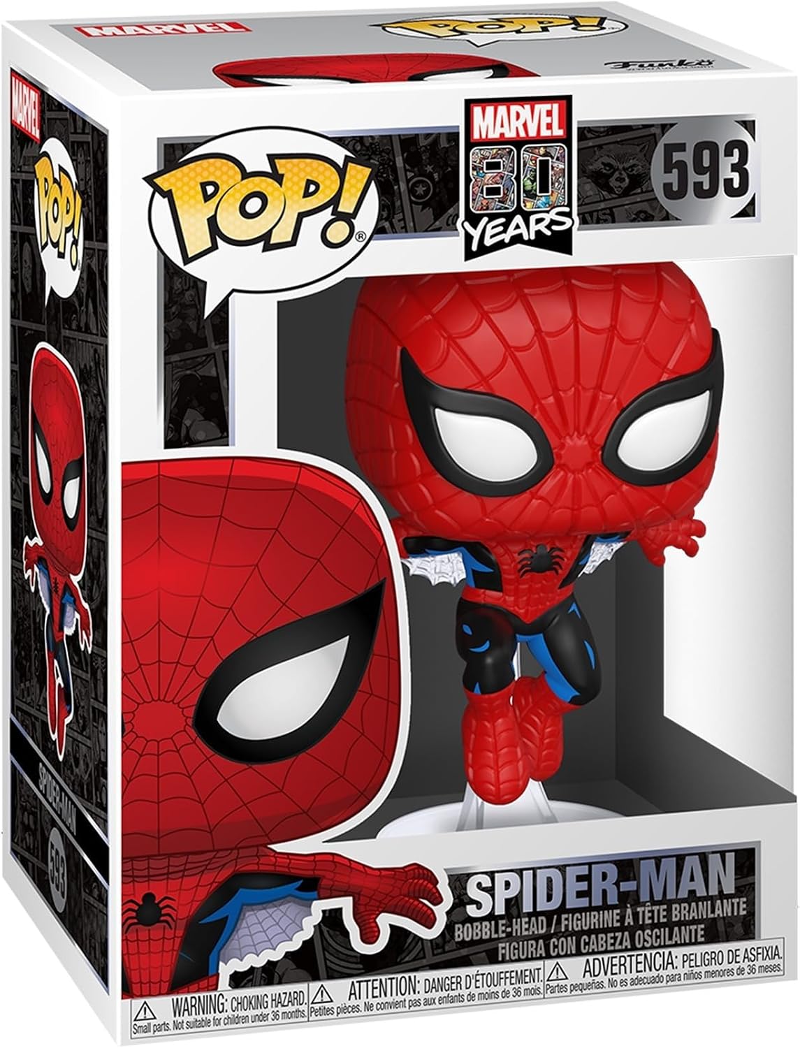 FIGURA COLECCIONABLE FUNKO POP! MARVEL 80TH FIRST APPEARANCE SPIDER-MAN - 1