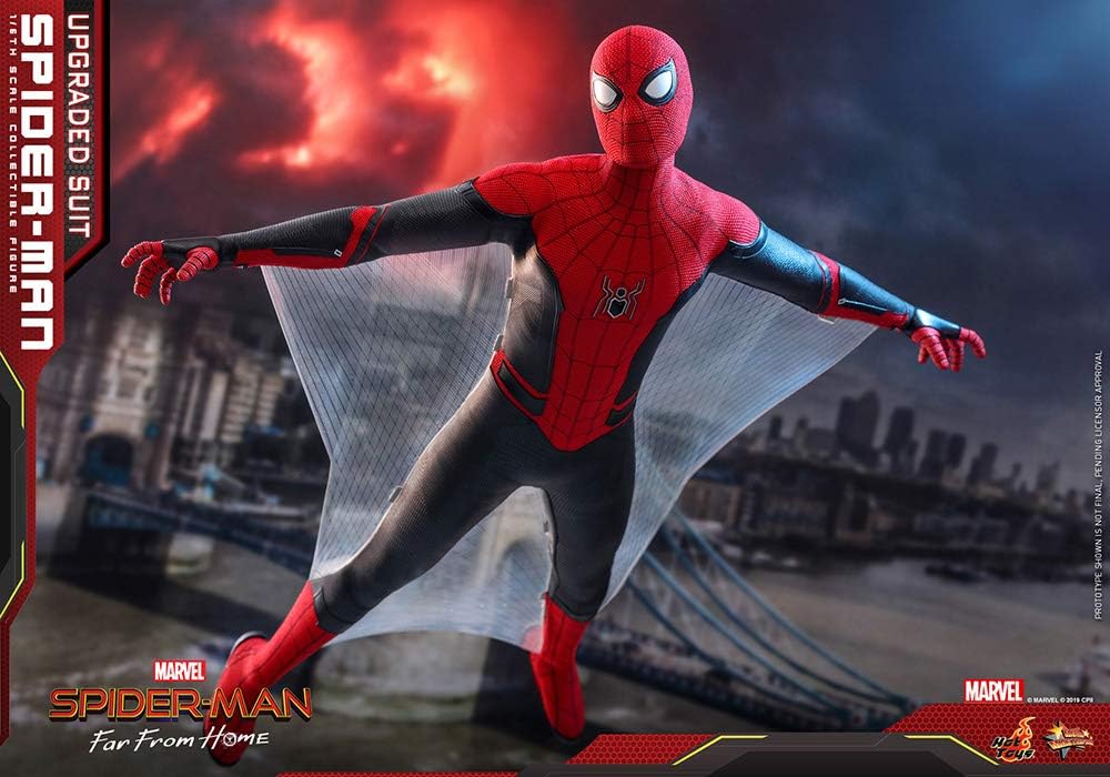 FIGURA DE ACCIÓN SPIDER-MAN UPGRADED SUIT SIXTH SCALE 1/6 HOT TOYS MOVIE MASTERPIECE MMS542 - 5