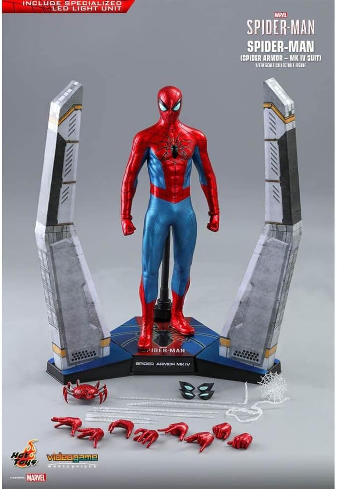 FIGURA DE ACCIÓN HOT TOYS SPIDER-MAN SPIDER ARMOR MK IV SUIT ESCALA 1/6 30 CM - 4