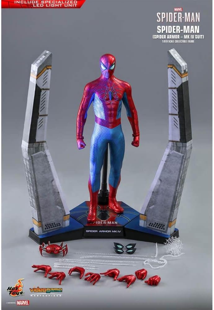 FIGURA DE ACCIÓN HOT TOYS SPIDER-MAN SPIDER ARMOR MK IV SUIT ESCALA 1/6 30 CM - 5