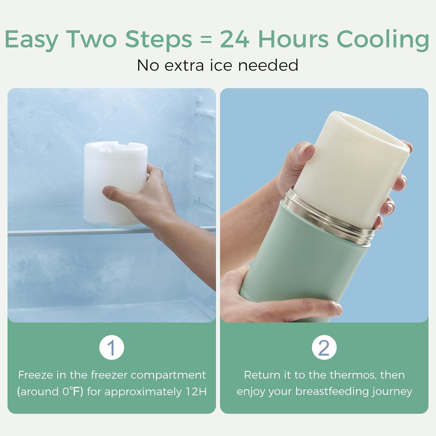 CONTENEDOR PORTÁTIL PARA LECHE MATERNA MOMCOZY 22OZ CON ENFRIAMIENTO 24 HORAS - 5