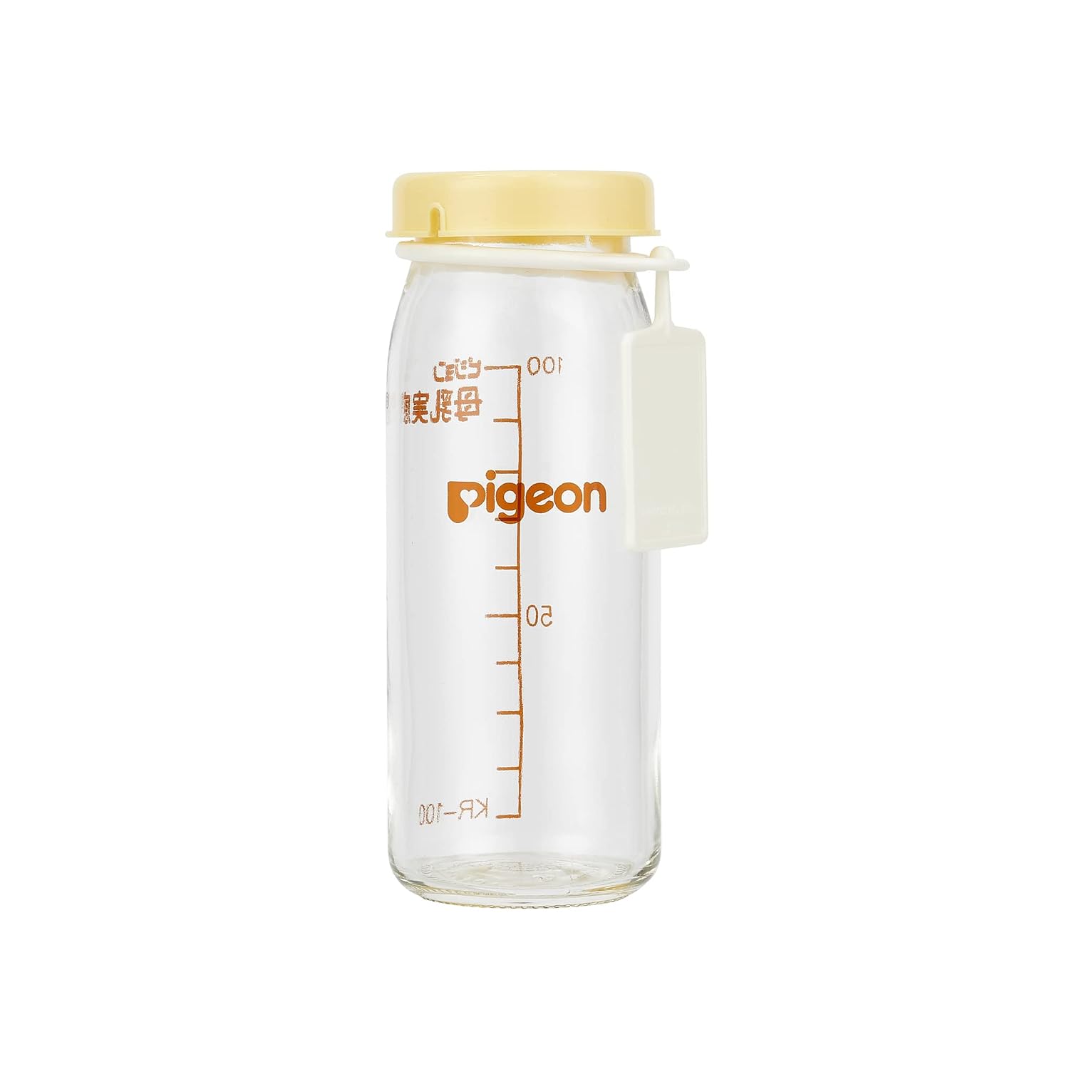 BOTELLA DE VIDRIO PIGEON 3.38 OZ CON ETIQUETA DE NOMBRE, SIN TETERO - 1