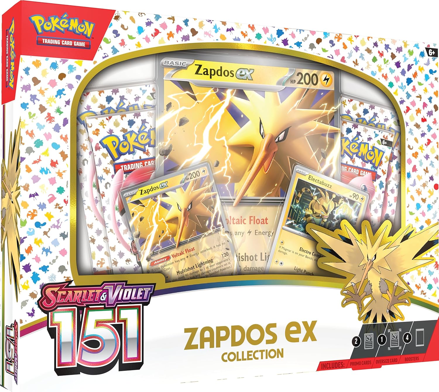 CARTAS POKÉMON TCG SCARLET Y VIOLET 151 COLLECTION ZAPDOS EX - 1