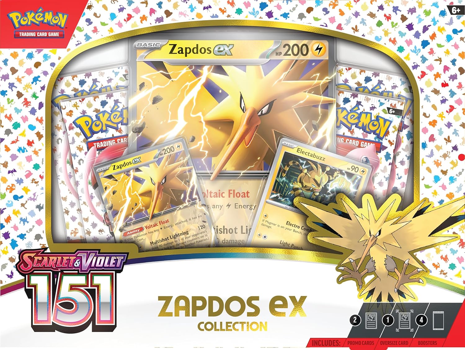 CARTAS POKÉMON TCG SCARLET Y VIOLET 151 COLLECTION ZAPDOS EX - 2