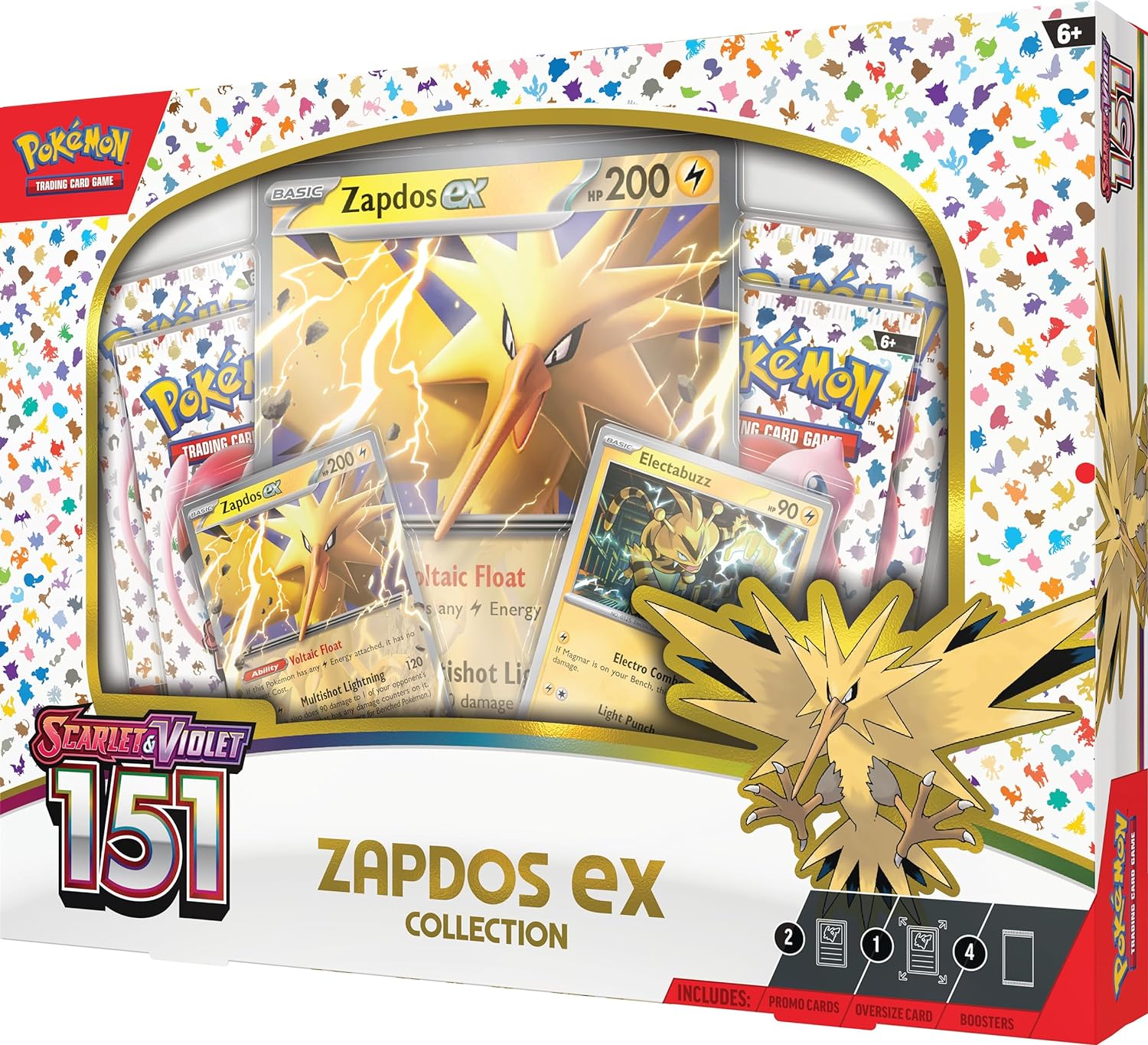 CARTAS POKÉMON TCG SCARLET Y VIOLET 151 COLLECTION ZAPDOS EX - 3