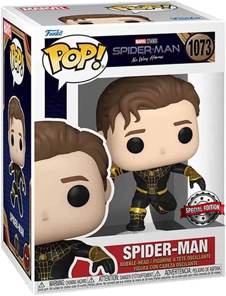 FIGURA FUNKO POP MARVEL SPIDER-MAN NO WAY HOME ENMASCARADO NEGRO Y DORADO - 3