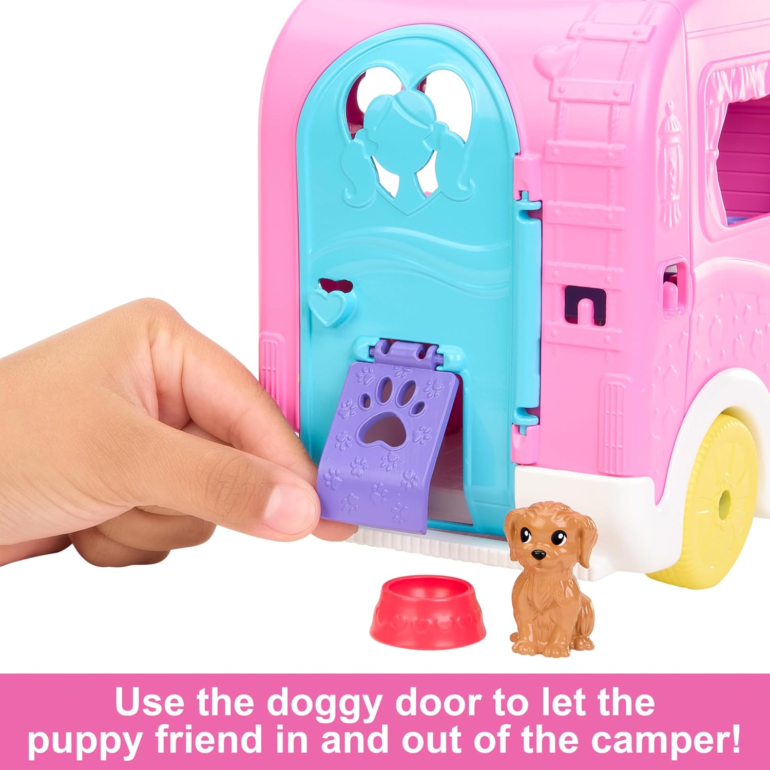 MUÑECA BARBIE CHELSEA CAMPER 2 EN 1 CON MASCOTAS - 5