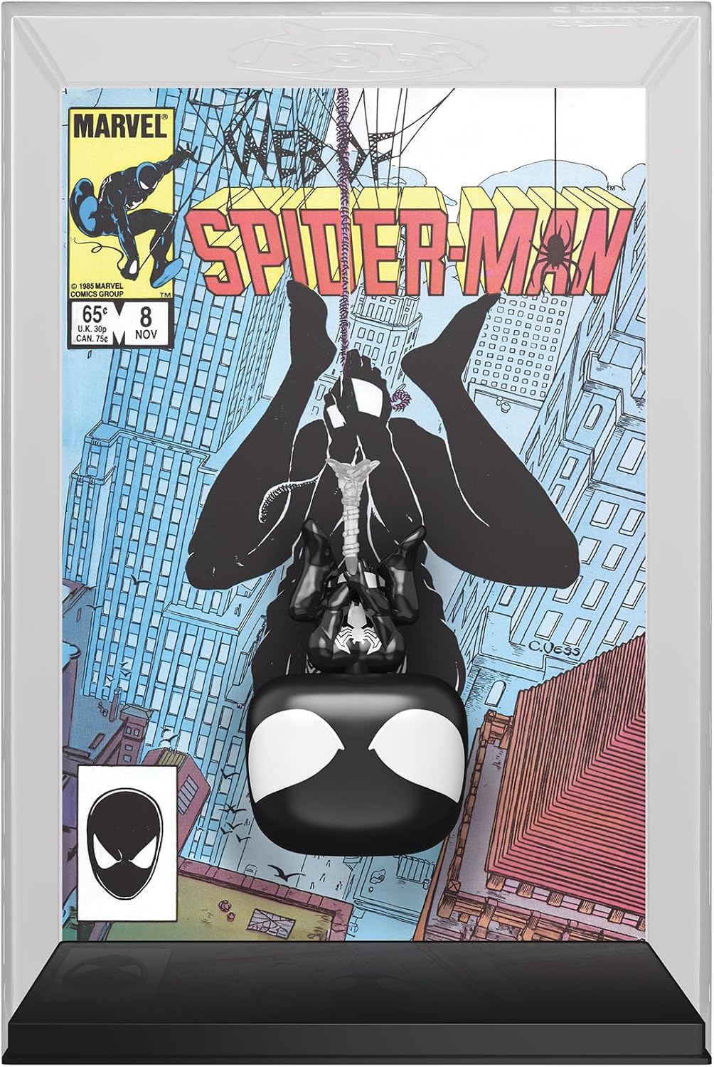 FIGURA COLECCIONABLE FUNKO POP! COMIC COVER SPIDER-MAN TRAJE NEGRO WEB OF SPIDER-MAN #8 - 2