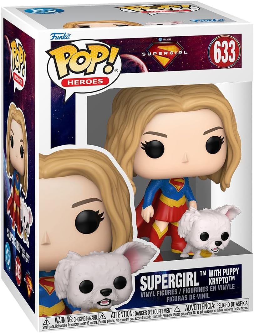 FUNKO POP! Y BUDDY SUPERGIRL CON CACHORRO KRYPTO - 1