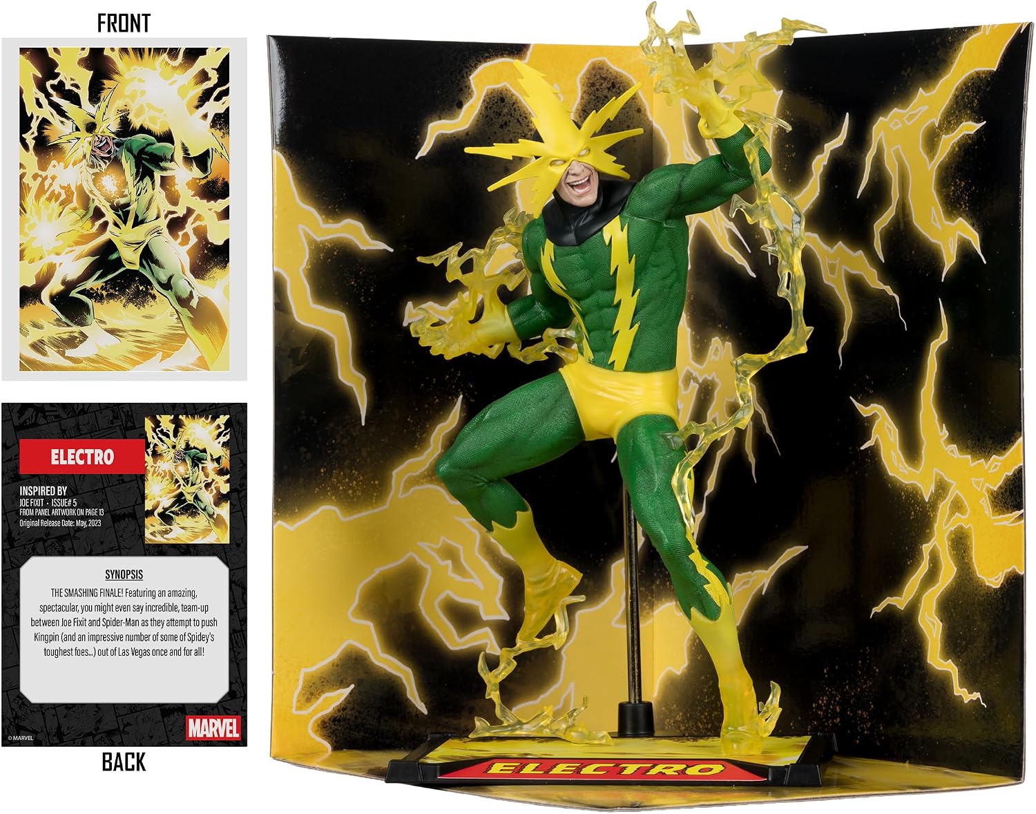 FIGURA DE ACCIÓN MCFARLANE TOYS MARVEL ELECTRO ESCALA 1:10 JOE FIXIT #5 - 5