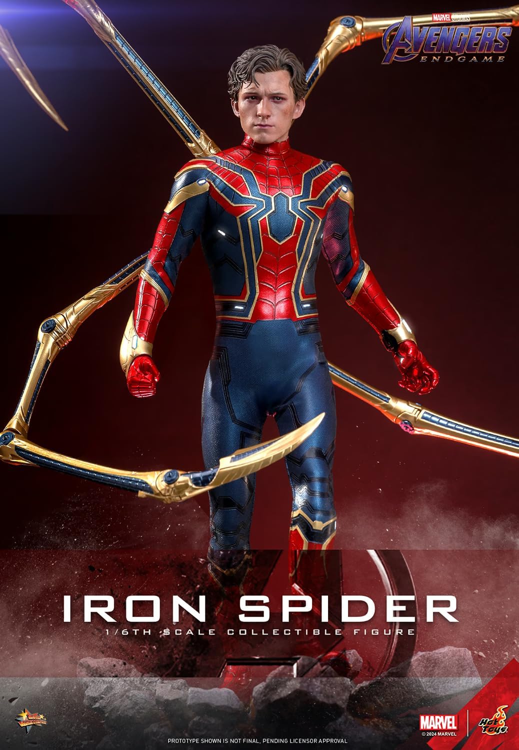 FIGURA DE ACCIÓN HOT TOYS MARVEL IRON SPIDER AVENGERS ENDGAME ESCALA 1/6 12 PULGADAS - 1