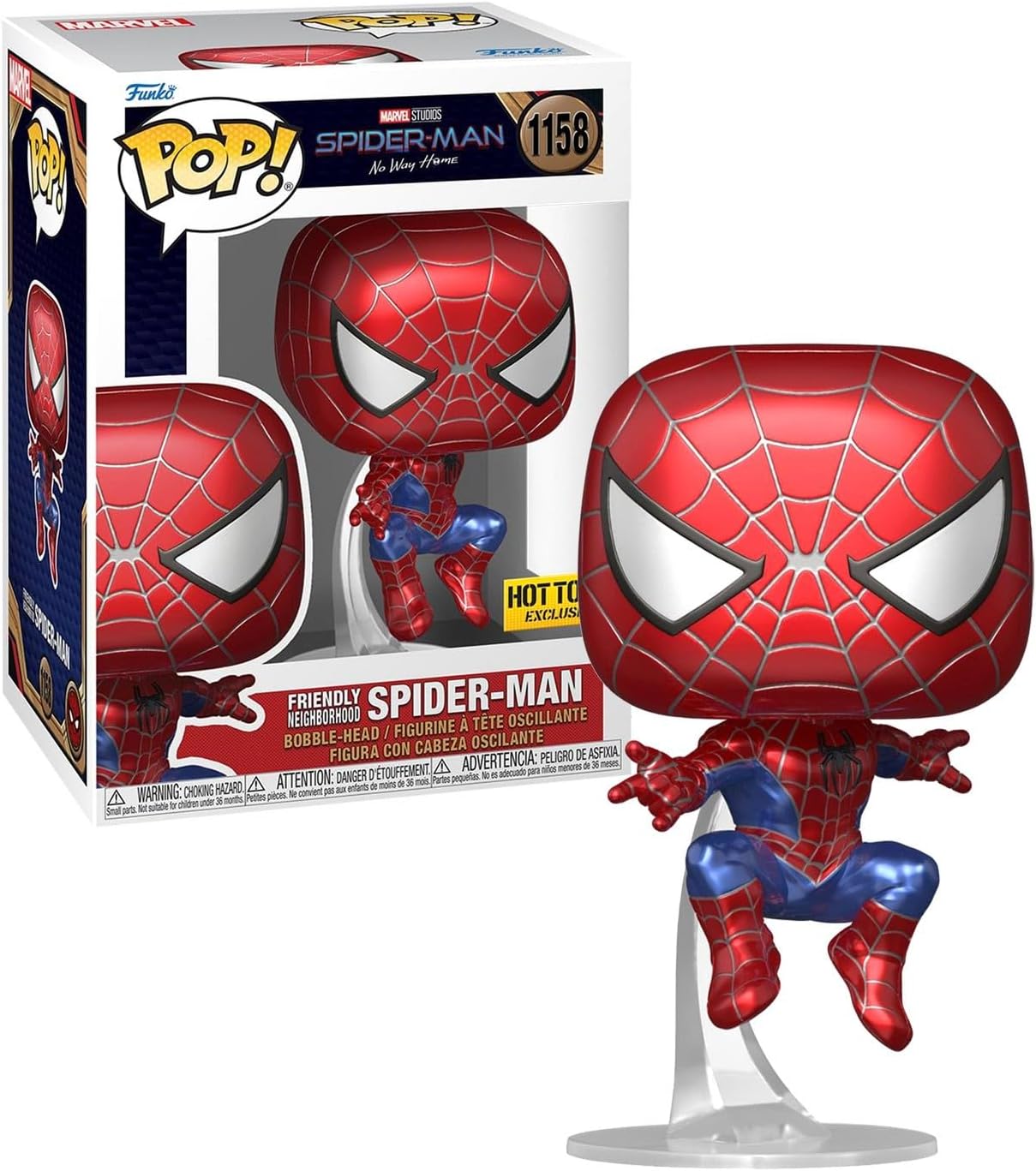 FIGURA COLECCIONABLE FUNKO POP SPIDER-MAN NO WAY HOME METALLIC EXCLUSIVE #1158 - 1