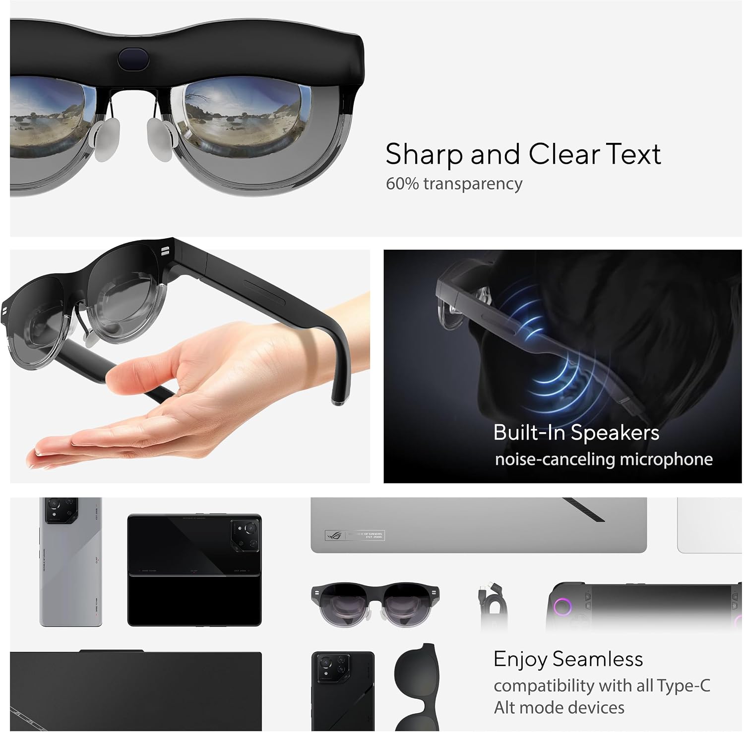 GAFAS INTELIGENTES ASUS AIRVISION M1 CON PANTALLA MICRO-OLED DE 100 PULGADAS - 5