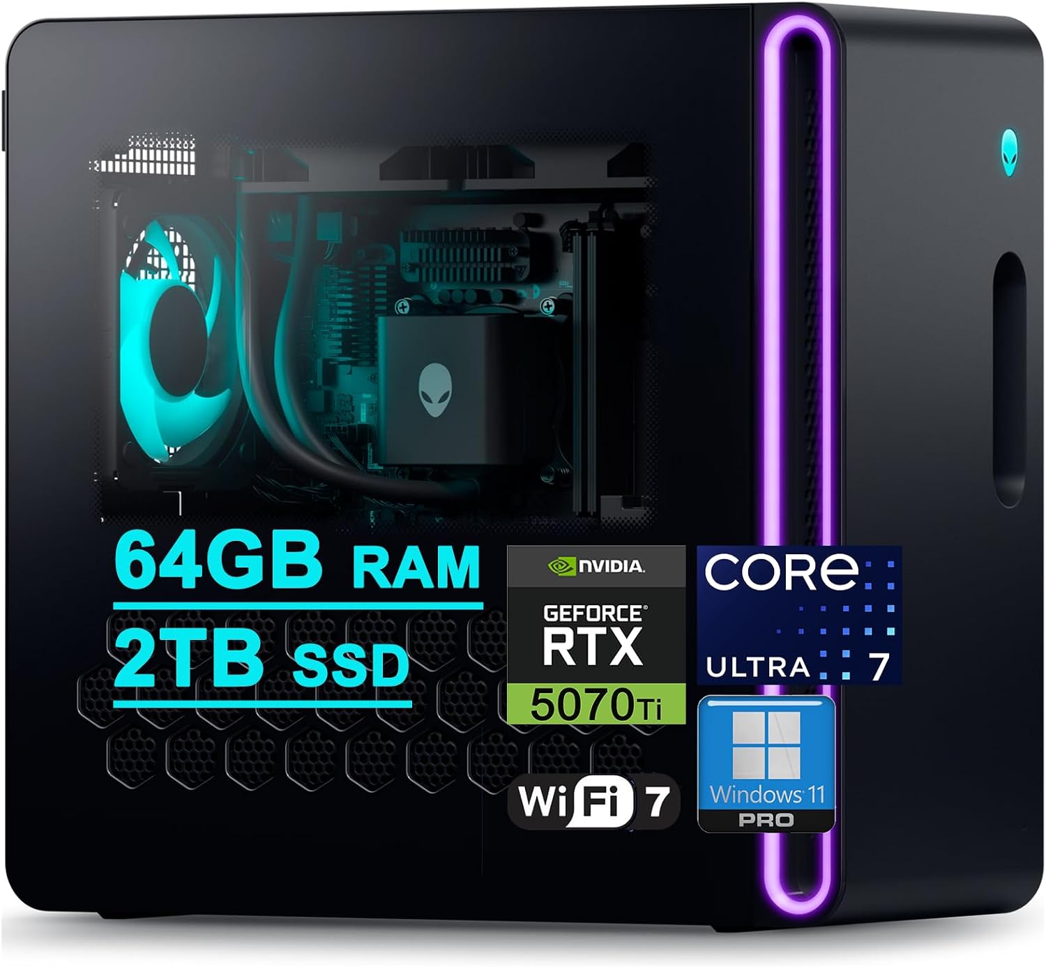 COMPUTADORA DE ESCRITORIO DELL ALIENWARE AURORA ACT1250 INTEL ULTRA 7 265F 64GB RAM 2TB SSD RTX 5070 TI - 1