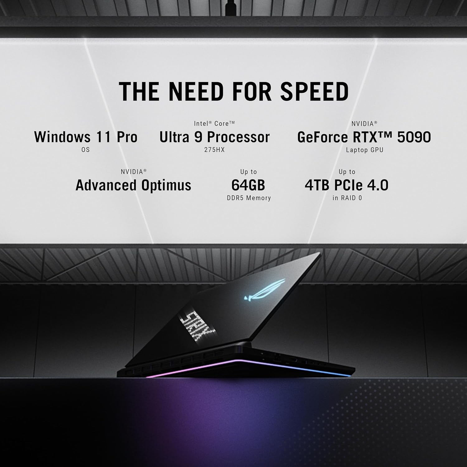 LAPTOP GAMING ASUS ROG STRIX SCAR 18 INTEL CORE ULTRA 9 RTX 5090 32GB 2TB - 4