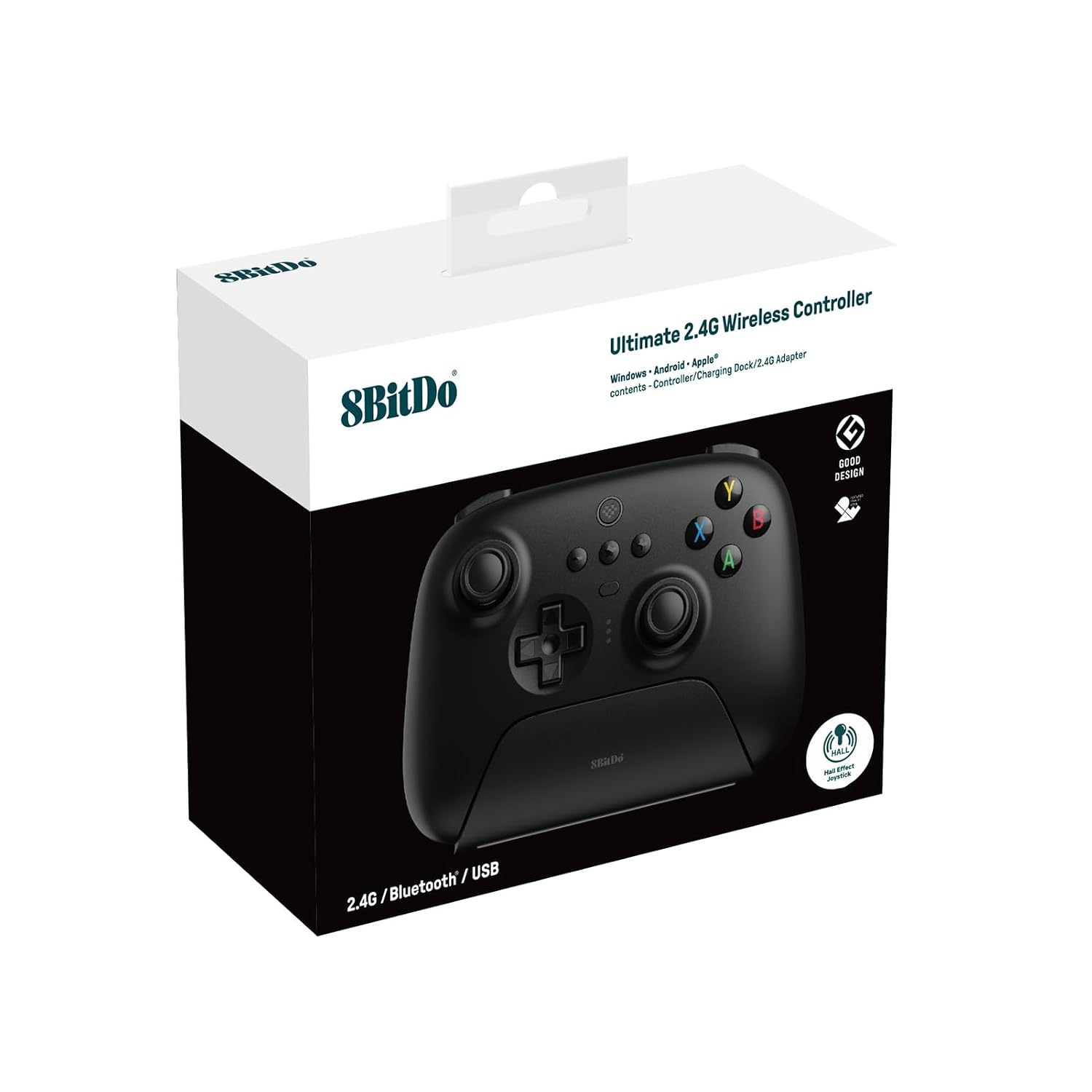 CONTROL GAMER 8BITDO ULTIMATE 2.4G WIRELESS CON JOYSTICK HALL EFFECT NEGRO - 4
