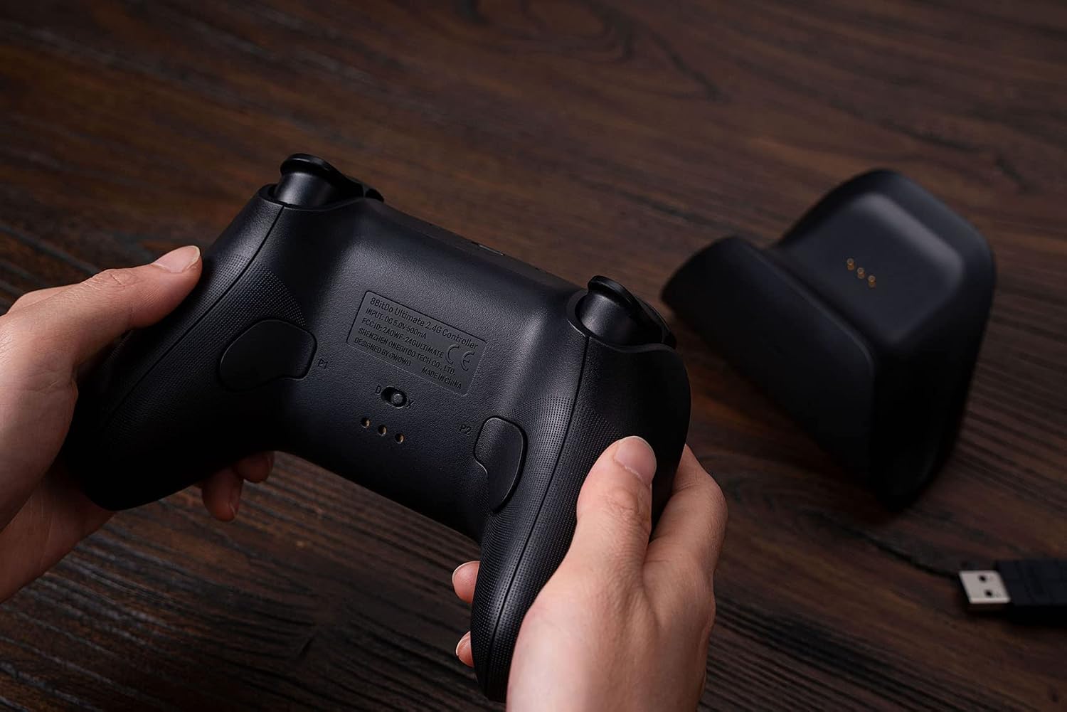 CONTROL GAMER 8BITDO ULTIMATE 2.4G WIRELESS CON JOYSTICK HALL EFFECT NEGRO - 5