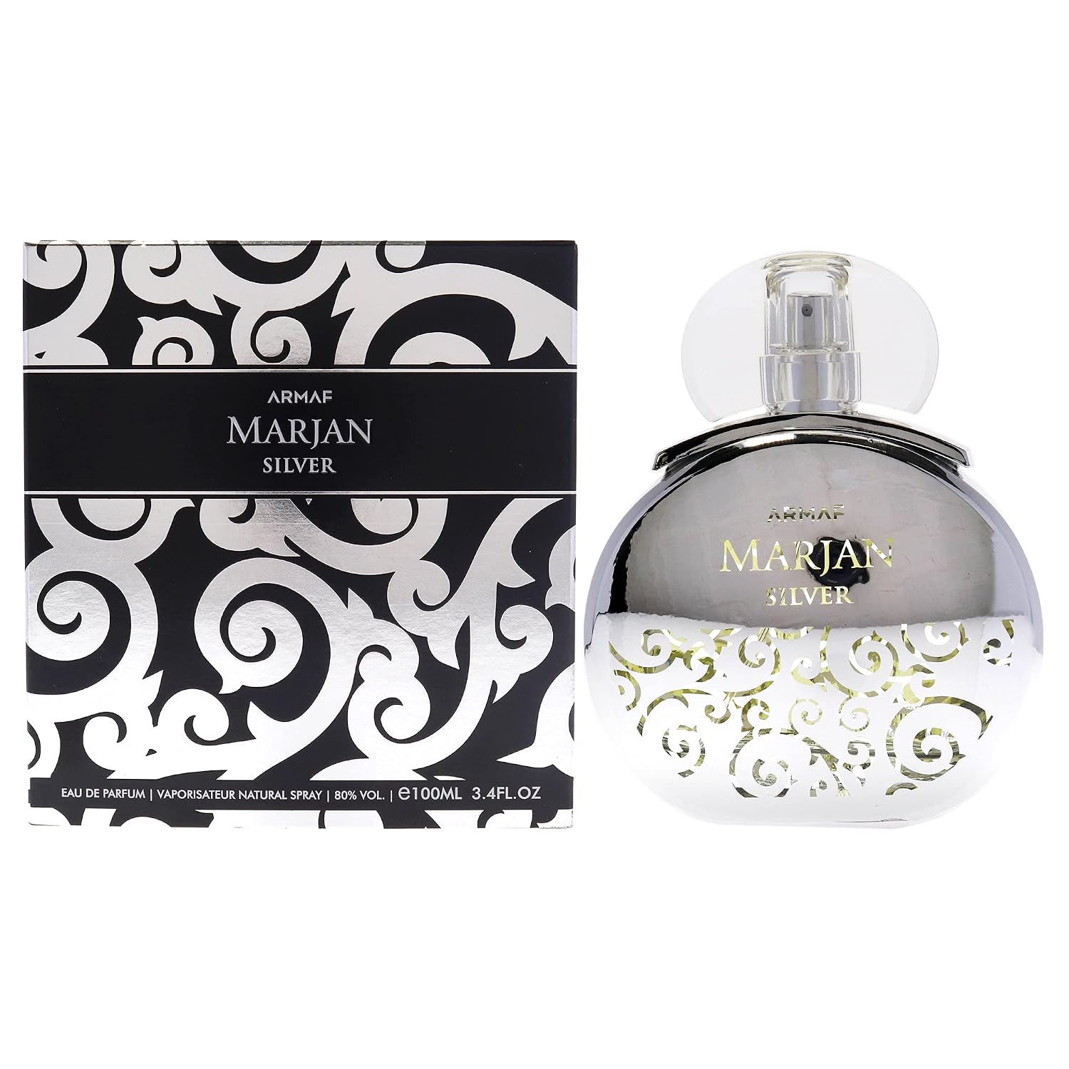 PERFUME ARMAF MARJAN SILVER EDP SPRAY PARA HOMBRE 3.4 OZ - 1