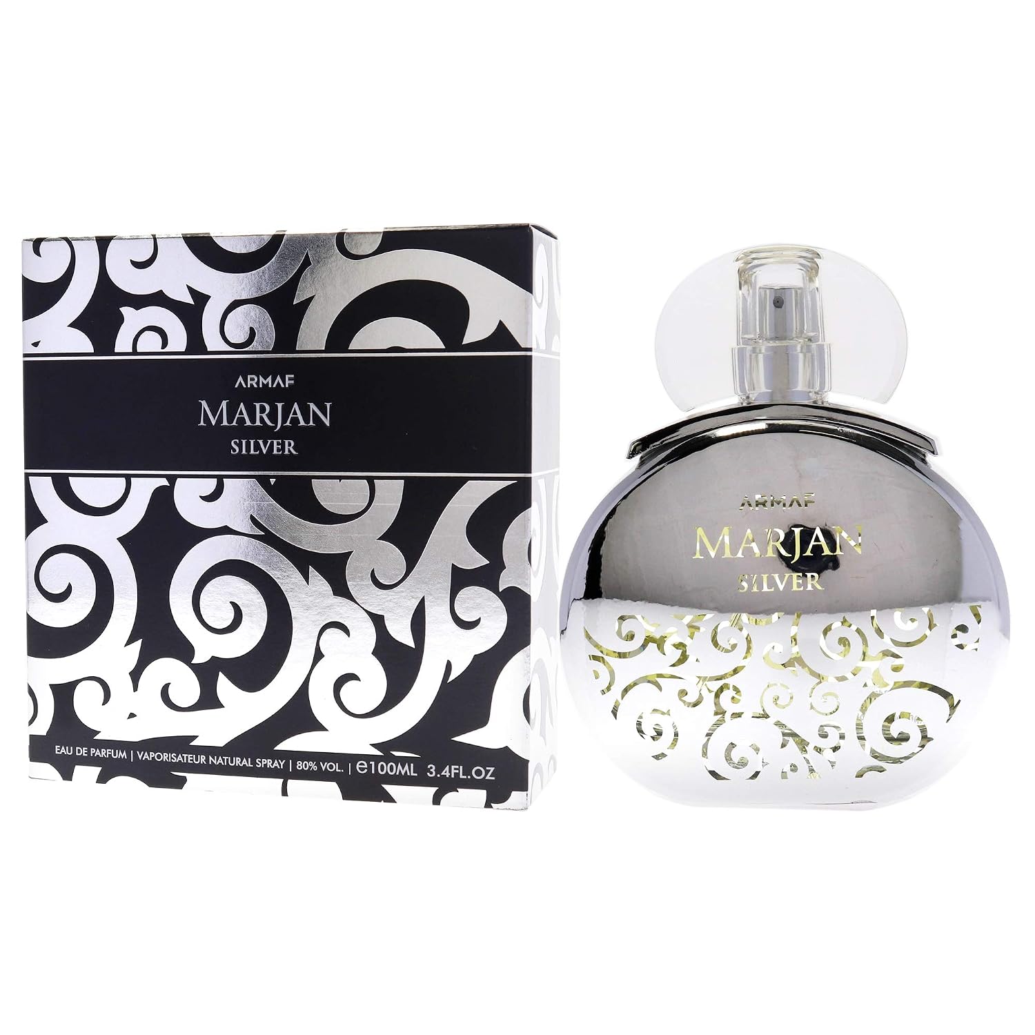 PERFUME ARMAF MARJAN SILVER EDP SPRAY PARA HOMBRE 3.4 OZ - 4
