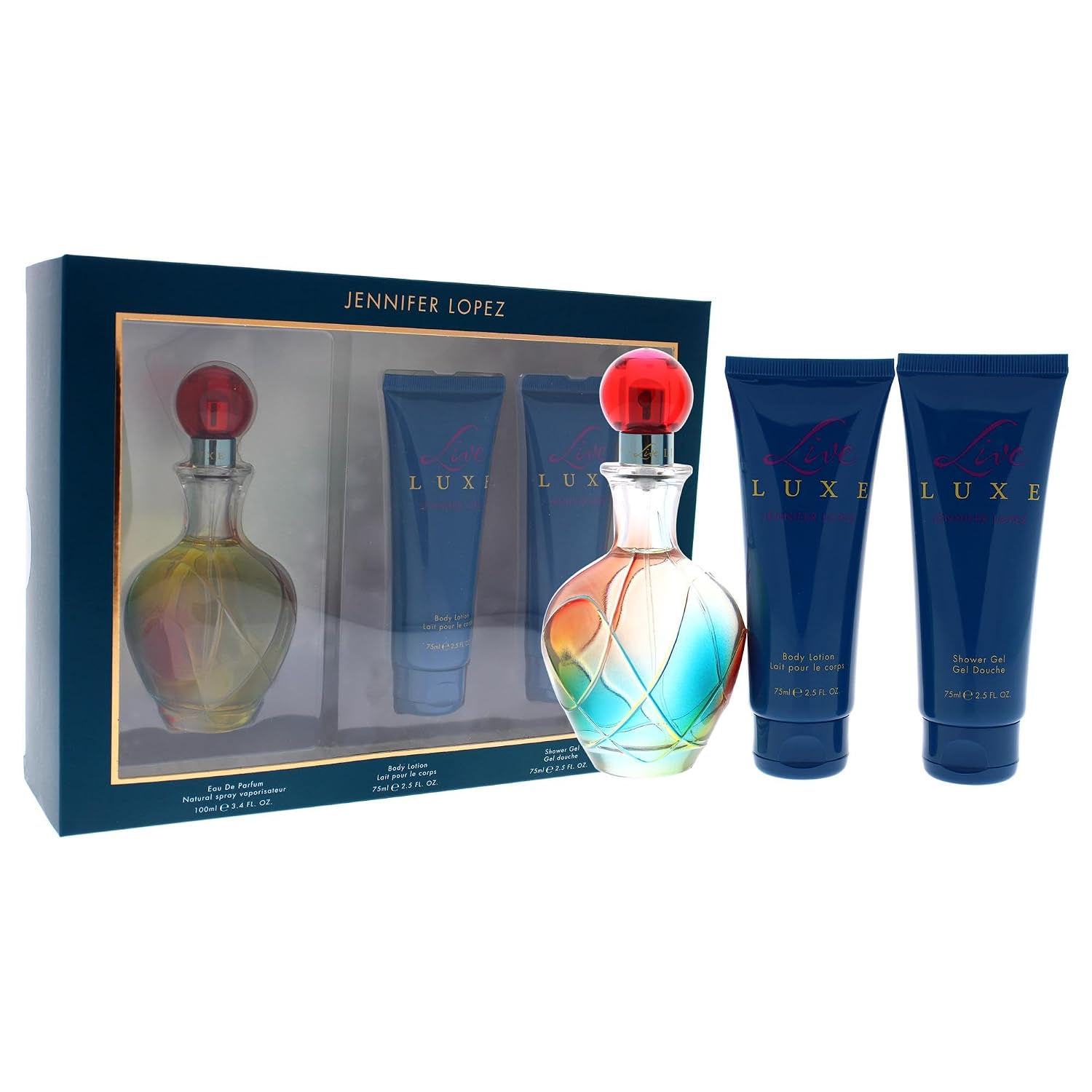 SET DE FRAGANCIAS JENNIFER LOPEZ LIVE LUXE PARA MUJER 3 PIEZAS - 1