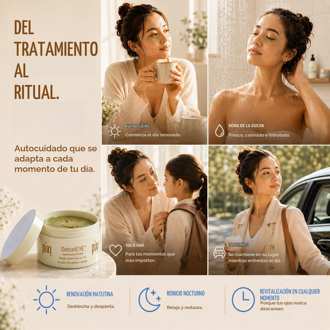 PARCHES HIDROGEL PIXI DETOXIFEYE DESINFLAMANTES PARA OJOS CON PEPINO Y CAFEÍNA 60 UNIDADES - 3