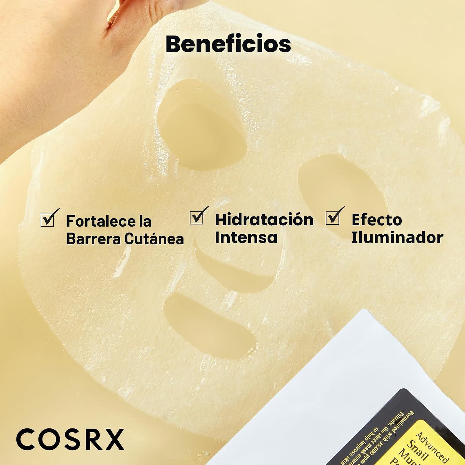 MASCARILLA FACIAL COSRX SNAIL MUCIN SHEET MASK 10 UNIDADES - 5