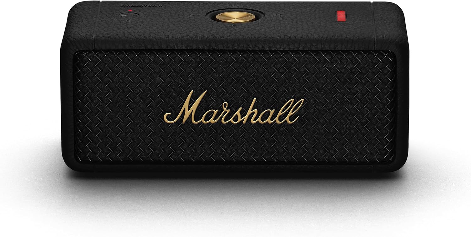 PARLANTE PORTÁTIL MARSHALL EMBERTON II BLUETOOTH NEGRO Y LATÓN - 1