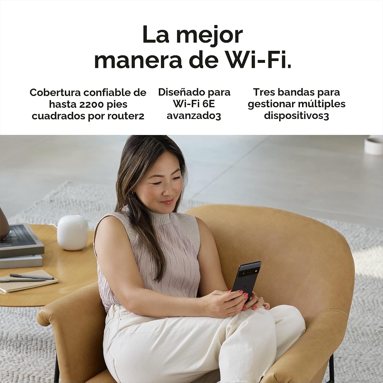 ROUTER GOOGLE NEST WIFI PRO WI-FI 6E BLANCO - 2