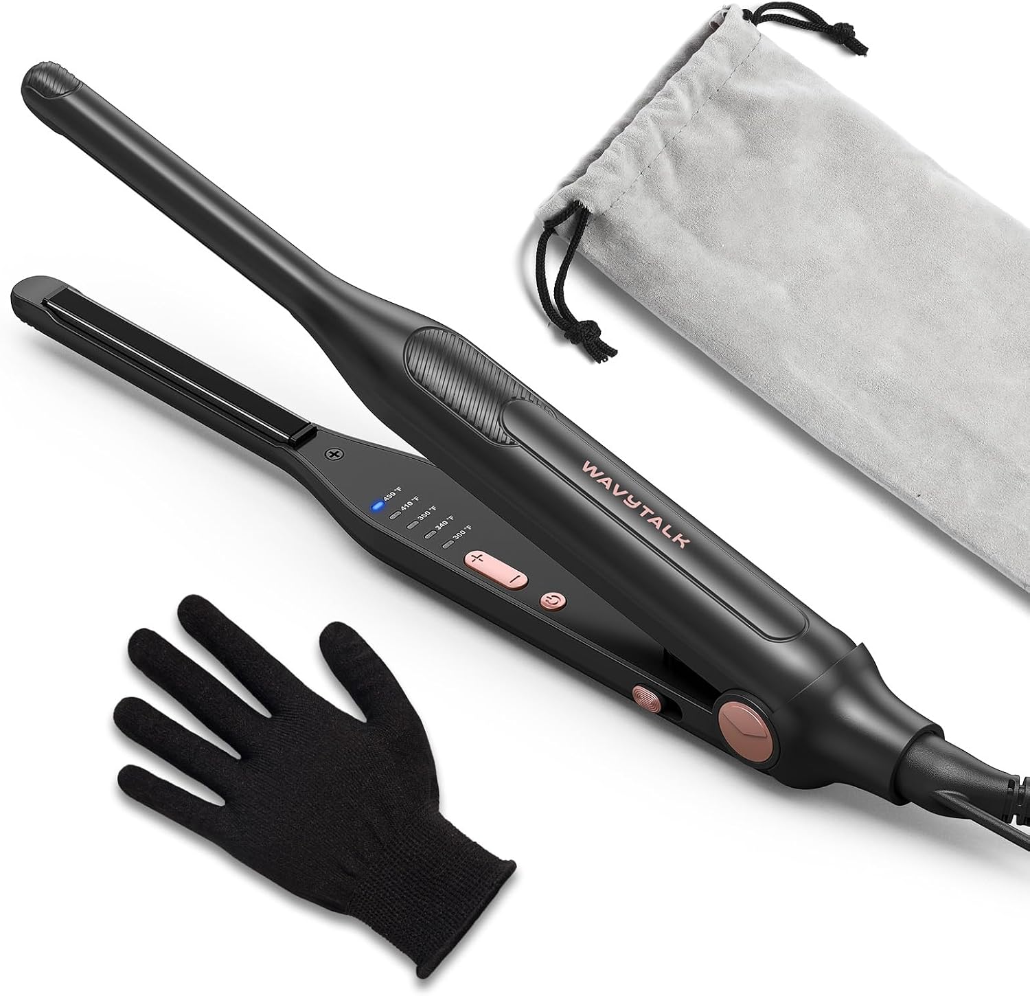PLANCHA DE CABELLO WAVYTALK 0.3 PULGADAS PARA CABELLO CORTO Y PIXIE CUT - 1