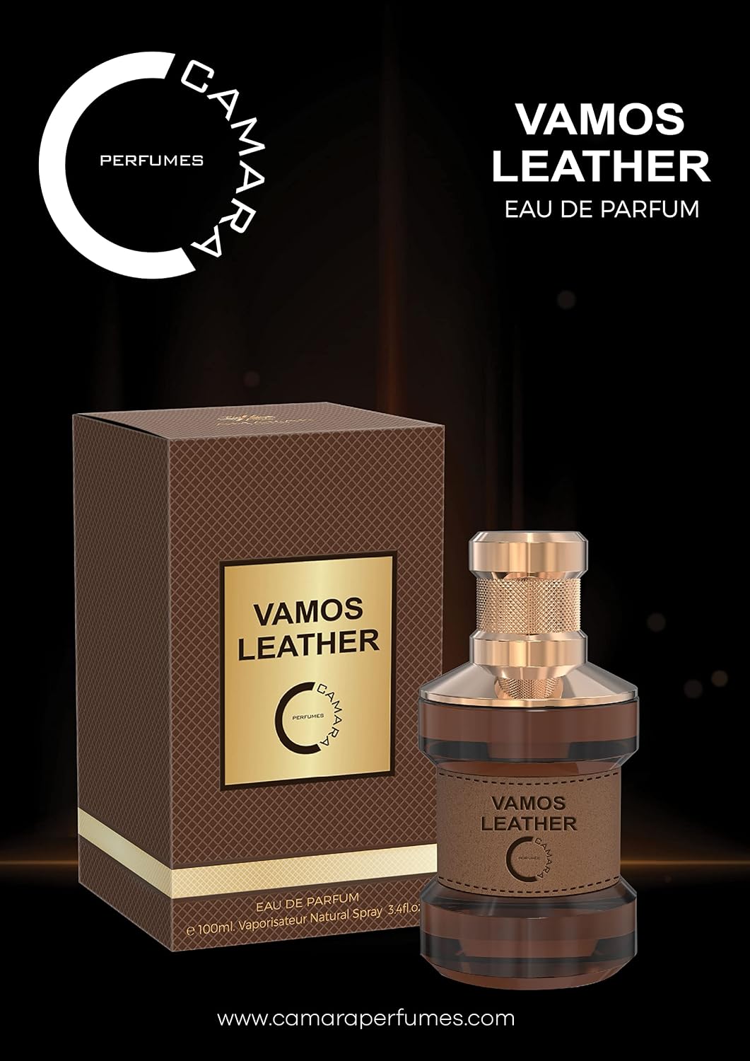 PERFUME CAMARA VAMOS LEATHER EAU DE PARFUM PARA HOMBRE 100ML - 2
