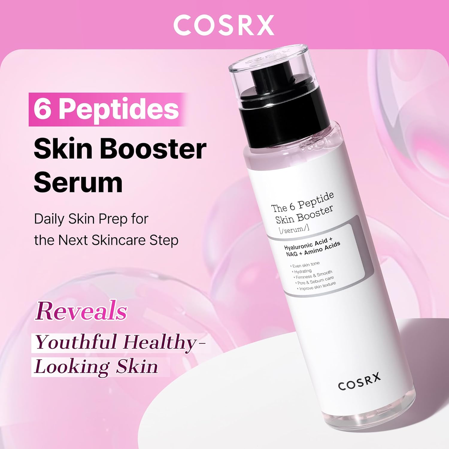 TÓNICO BOOSTER COSRX 6X PEPTIDE COLLAGEN CON PÉPTIDOS DE COBRE 150ML - 4