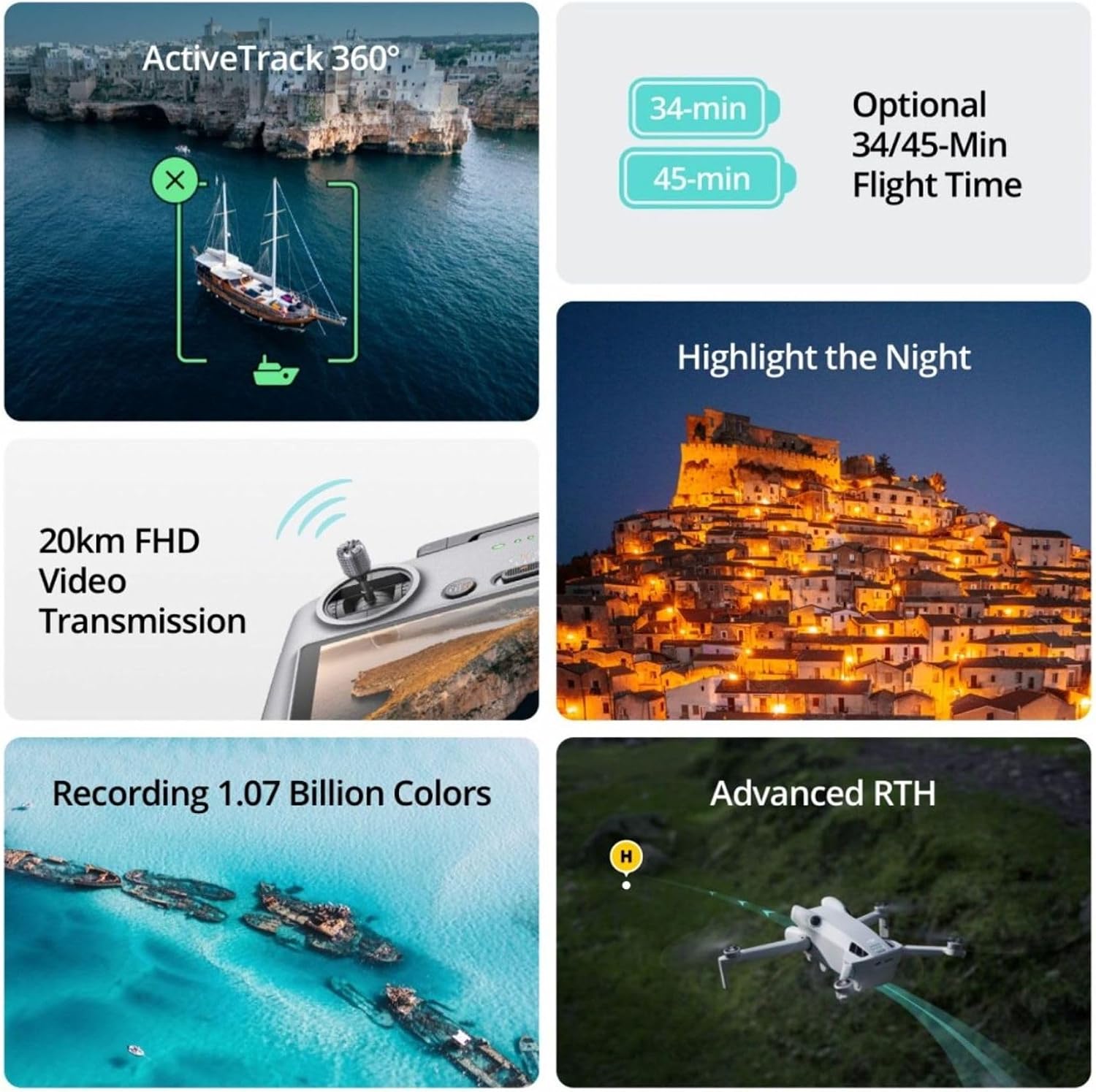 DRONE DJI MINI 4 PRO FLY MORE COMBO CON CONTROL REMOTO RC 2 PANTALLA, CÁMARA 4K UHD - 5