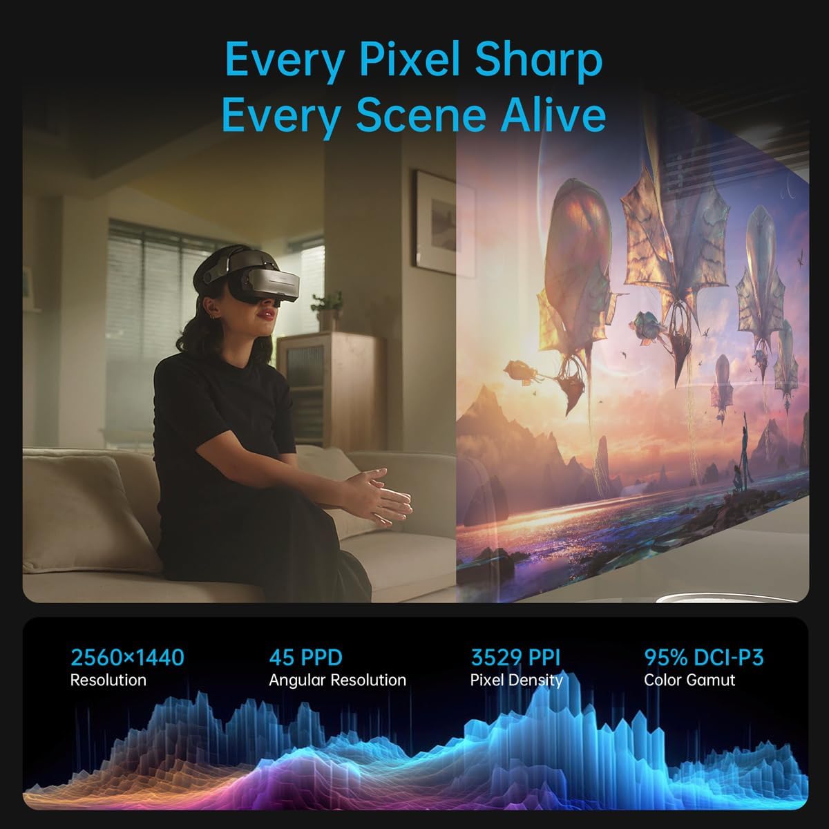 MONITOR HEAD MOUNTED DISPLAY GOOVIS G3 MAX XR 2.5K 120HZ MICRO-OLED - 3