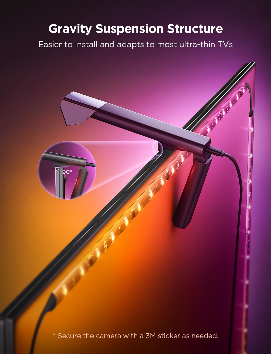 CINTA LED GOVEE TV BACKLIGHT 3 LITE PARA TELEVISORES 75-85 PULGADAS - 4