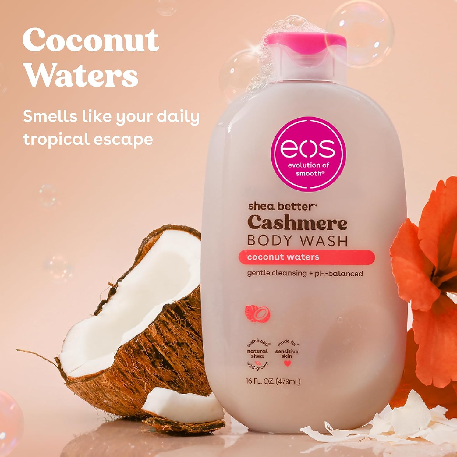 GEL DE DUCHA EOS CASHMERE COCONUT WATERS 16 FL OZ - 2