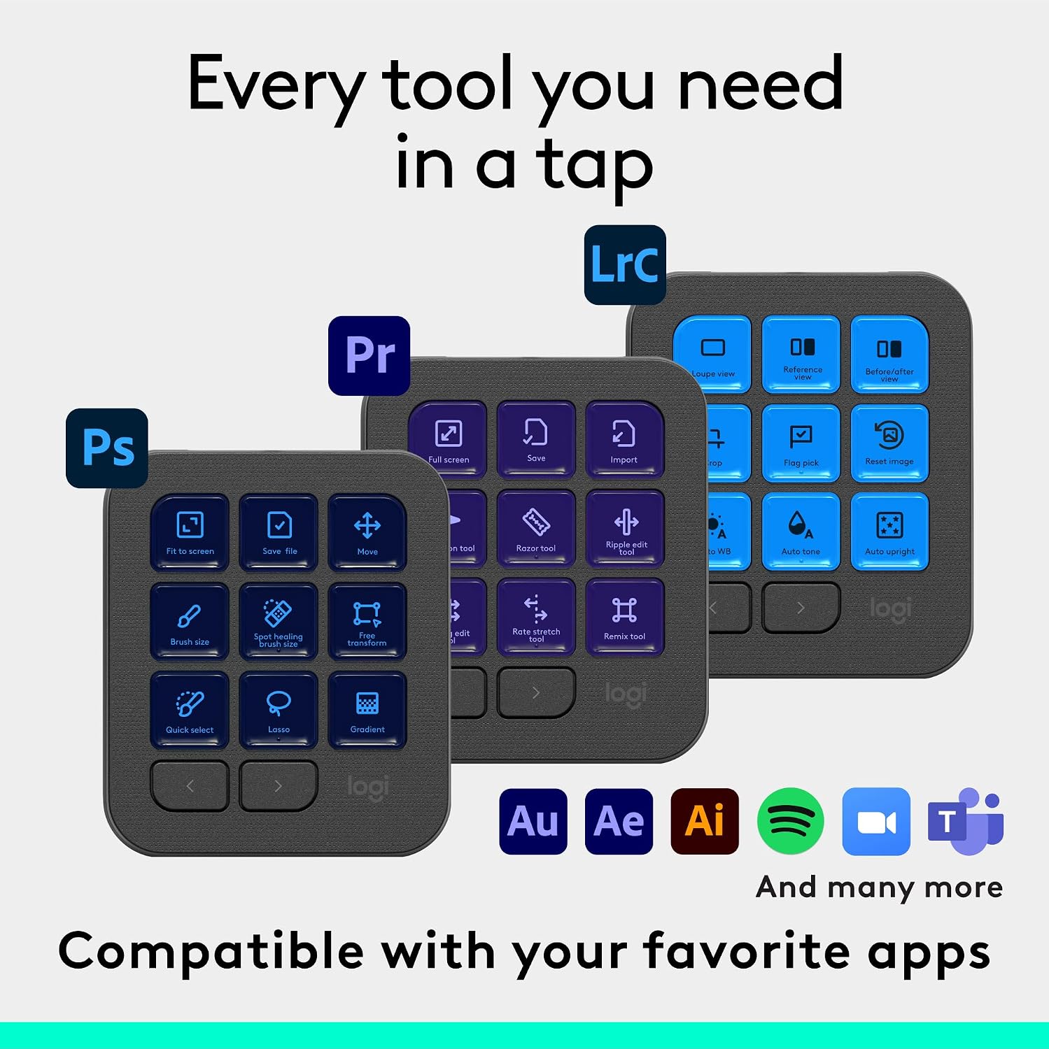 TECLADO LOGITECH MX CREATIVE CONSOLE 9 TECLAS PERSONALIZABLES GRAFITO - 4