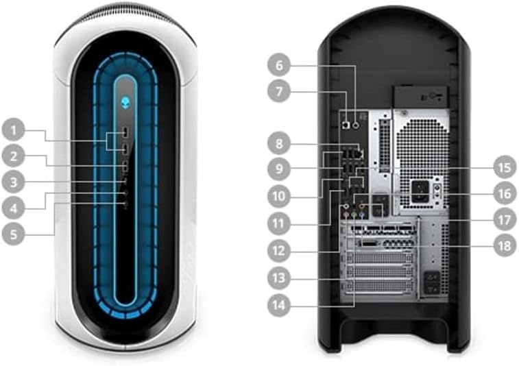 COMPUTADORA DE ESCRITORIO DELL ALIENWARE AURORA R12 CORE I5-11400F RTX 3080 8GB RAM 256GB SSD - 3