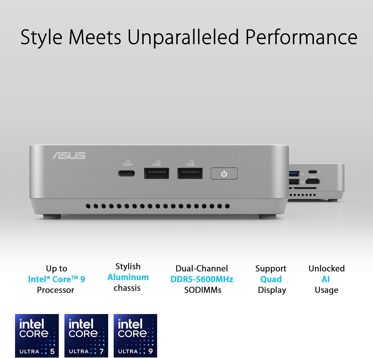 MINI PC ASUS NUC 14 PRO+ INTEL CORE ULTRA 9 185H 32GB DDR5 1TB SSD - 2