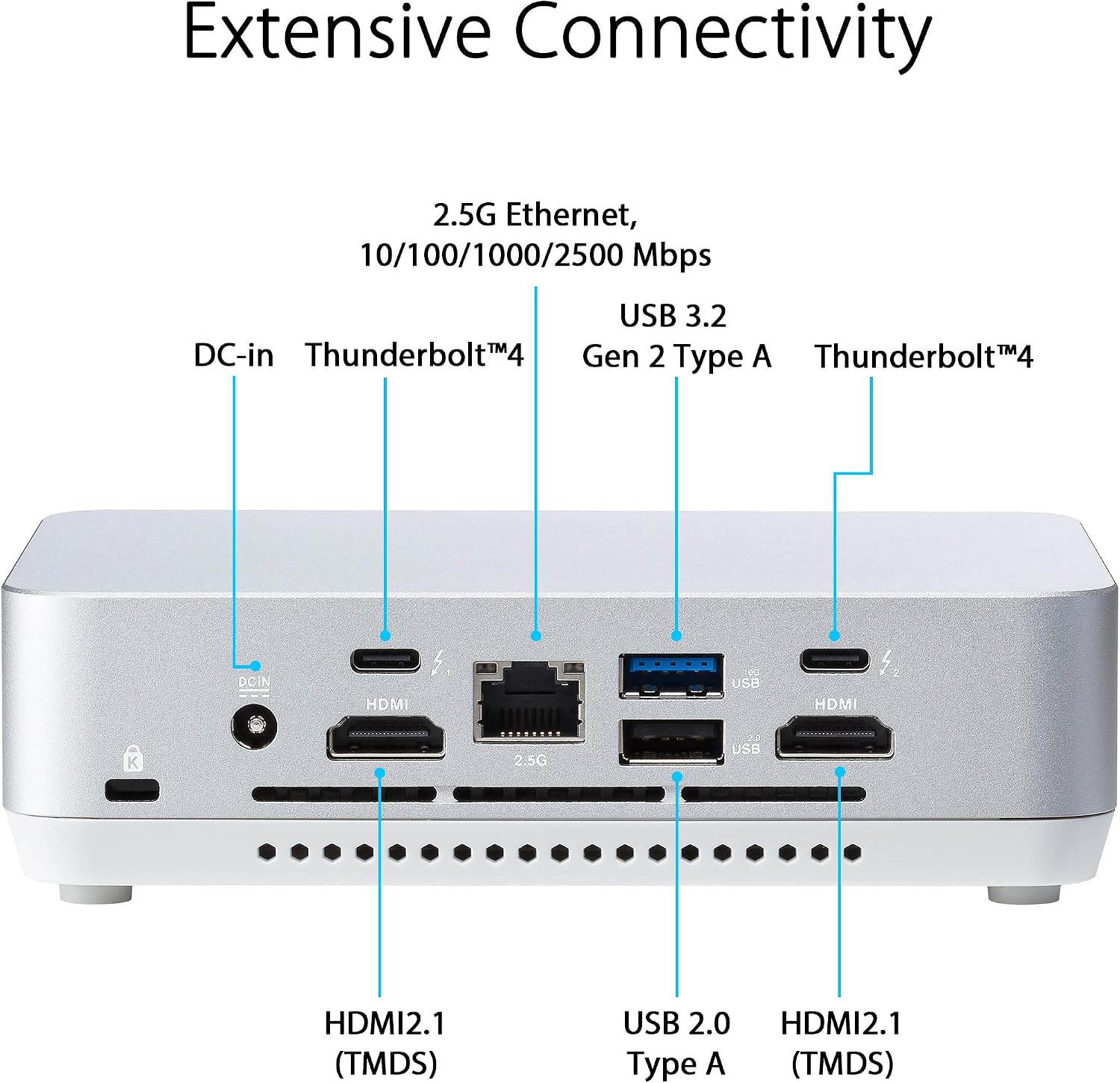 MINI PC ASUS NUC 14 PRO+ INTEL CORE ULTRA 9 185H 32GB DDR5 1TB SSD - 4