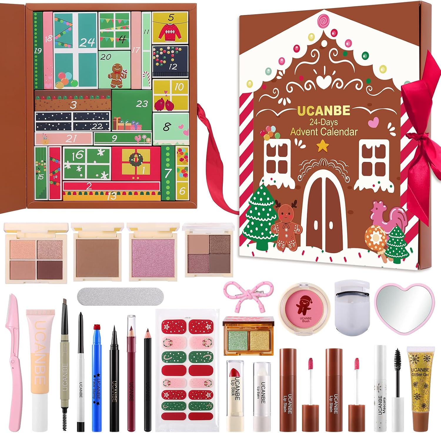 CALENDARIO DE ADVIENTO DE MAQUILLAJE UCANBE 24 DÍAS - 1
