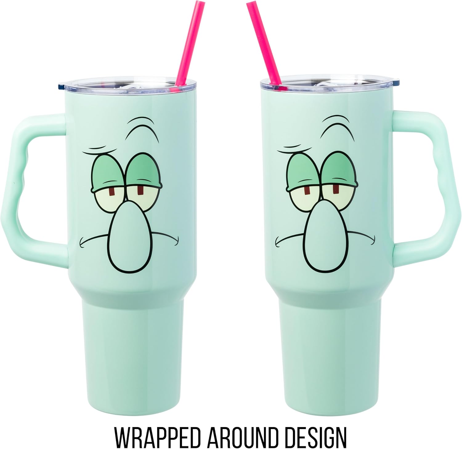 VASO TÉRMICO SPONGEBOB SQUAREPANTS DOBLE PARED ACERO INOXIDABLE CON ASA SQUIDWARD 40 OZ - 5