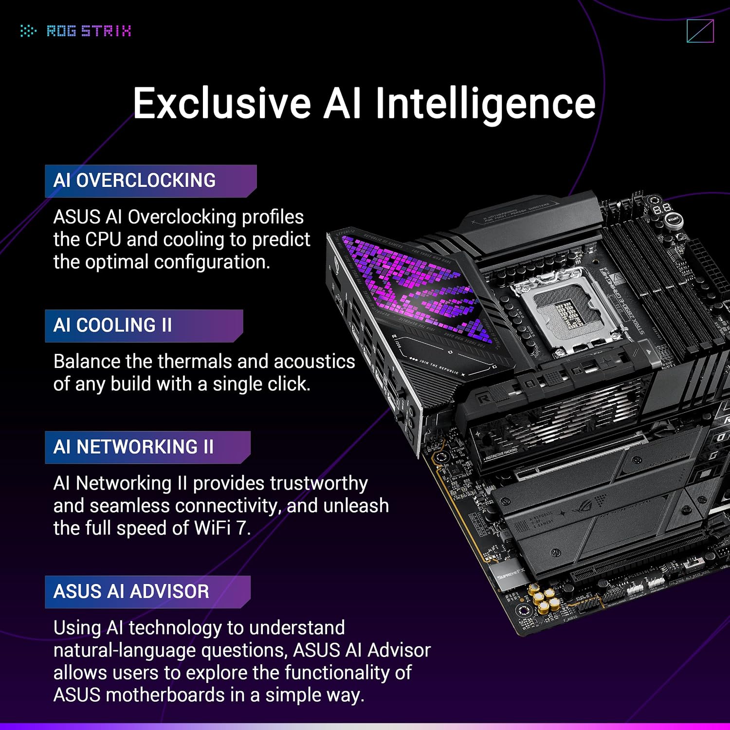 PLACA MADRE ASUS ROG STRIX Z890-E GAMING WIFI INTEL Z890 LGA 1851 ATX - 2
