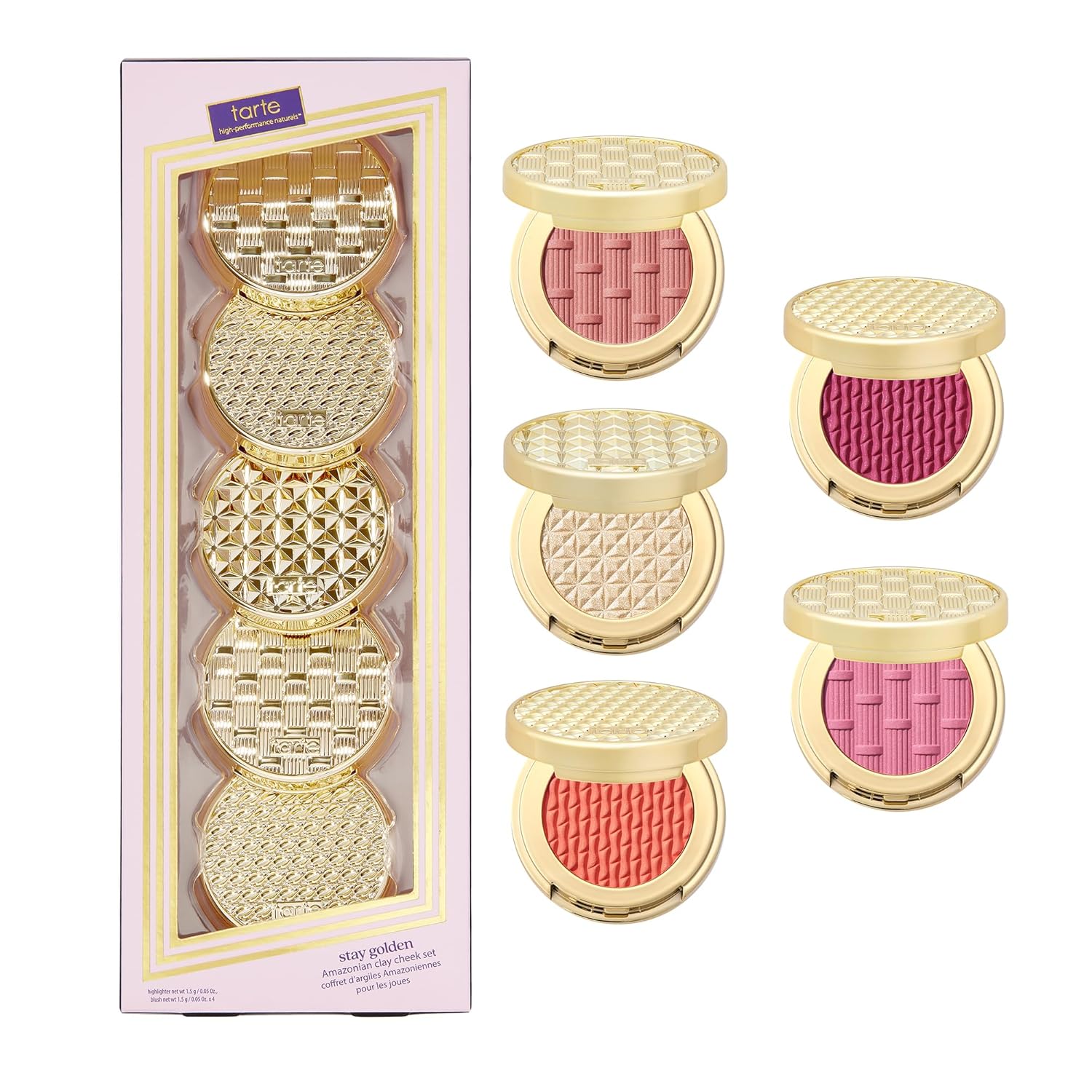 SET DE RUBORES TARTE AMAZONIAN CLAY 12 HORAS CON 5 TONOS Y HIGHLIGHT - 1